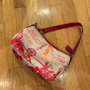 Coach Pink & Tan Purse